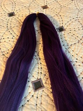 Amazon Deep Purple Synthetic Hair Extensions - Bold Purple